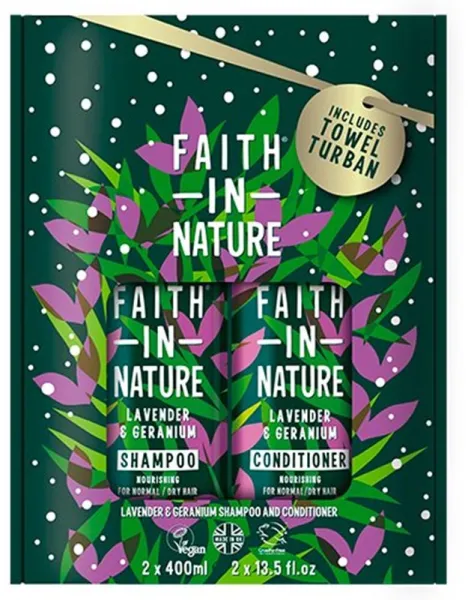 Faith in Nature Gift Set Lavender & Geranium Shampoo & Conditioner